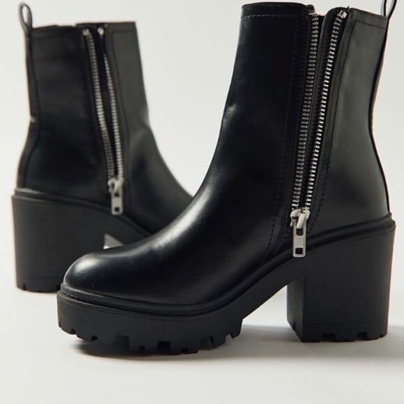 NEW Urban Outfitters UO Women's Zip-Up Black Boots 9 - Picture 2 of 5